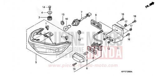 FEU ARRIERE CBR125RW9 de 2009